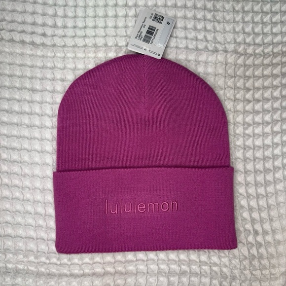 Lululemon Warm Revelation Winter Beanie Hat Pow Pink Tone NWT - Picture 2 of 6